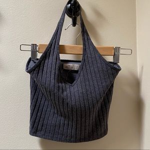 Hollister grey crop top